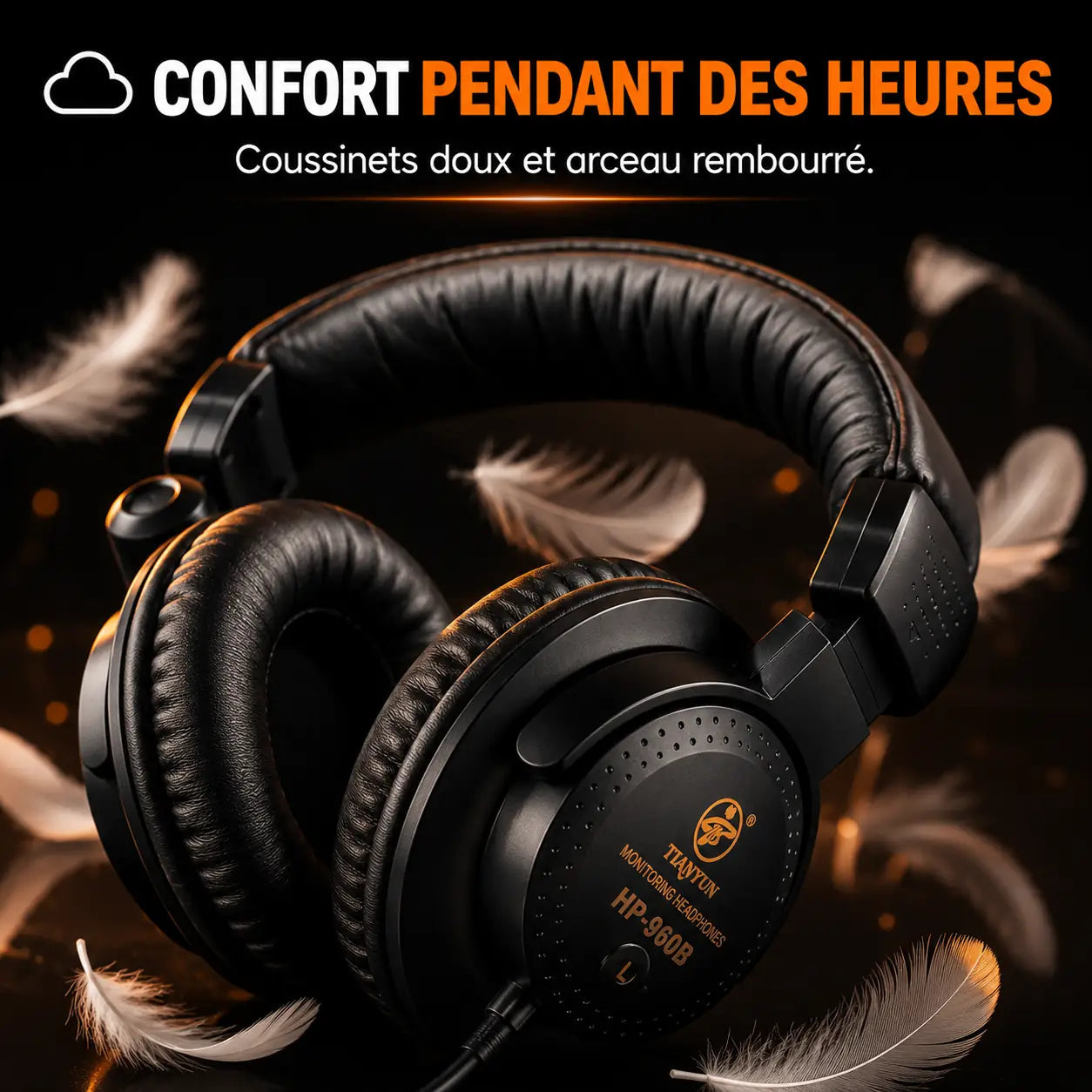 🎧 Casque HP-960B : Entendez Chaque Détail Comme un Professionnel INOUSSEN