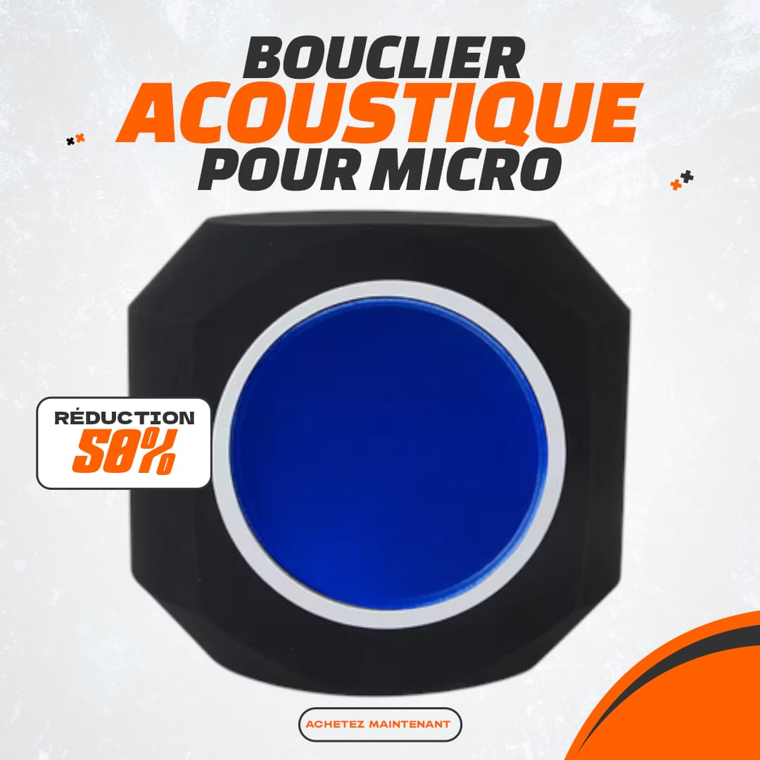 Bouclier Acoustique PF8  – Filtre Anti Bruit Pour Micro | Livraison Gratuite