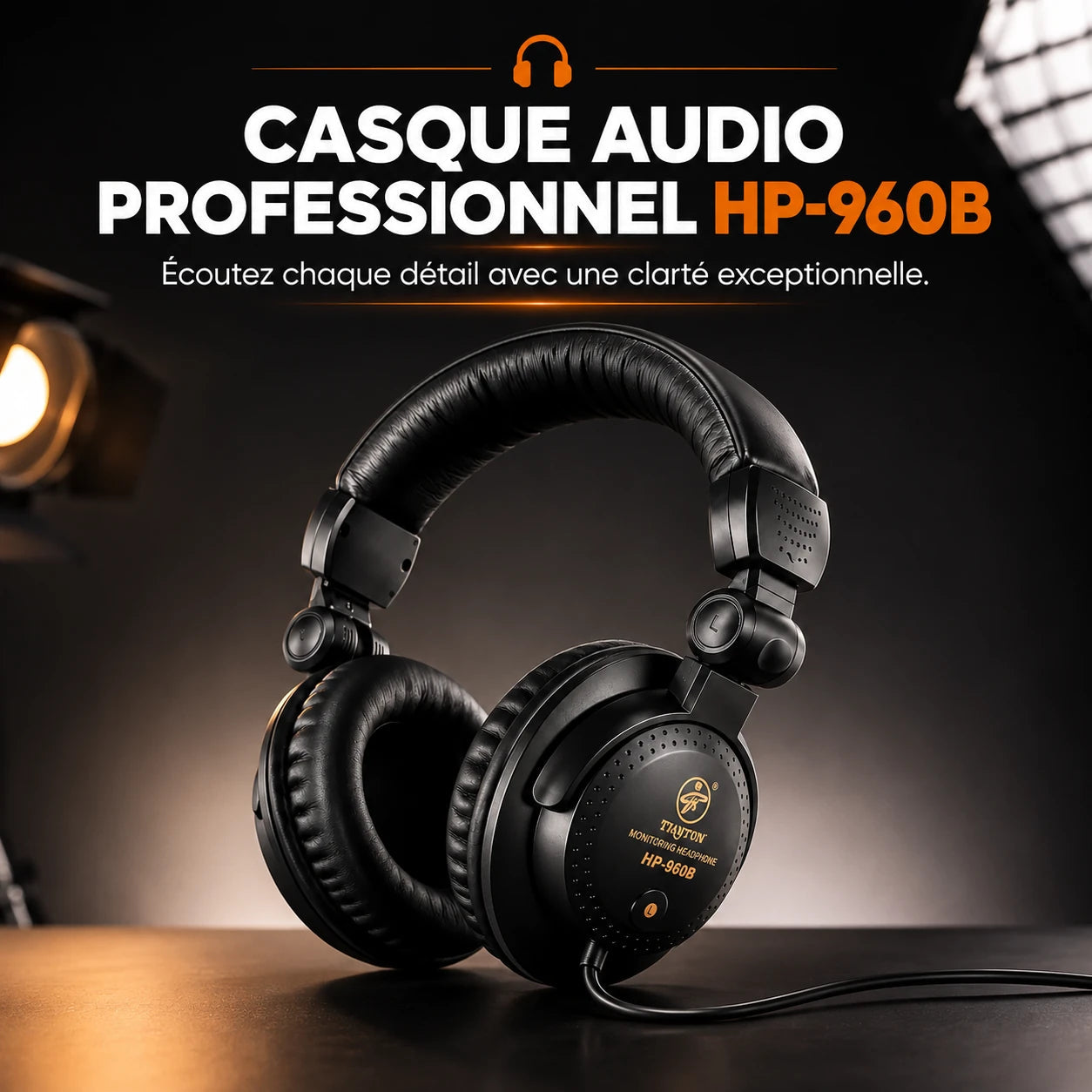 🎧 Casque Studio HP-960B : Entendez Chaque Détail Comme un Professionnel INOUSSEN