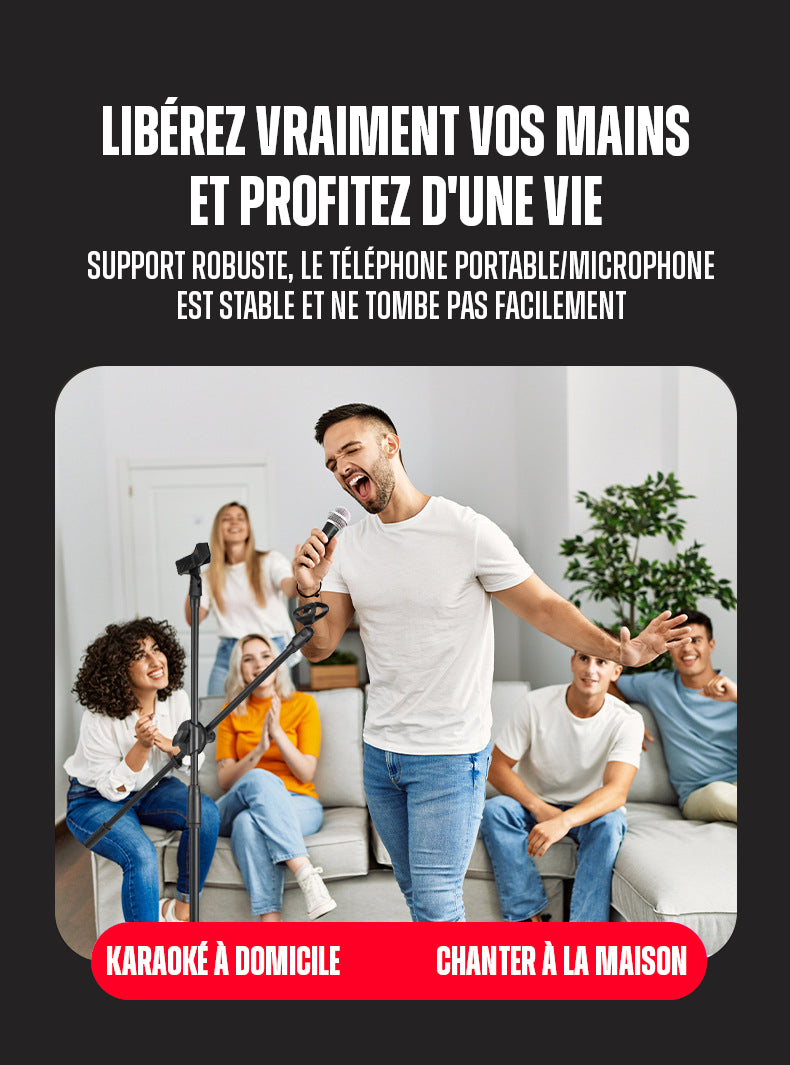 Trépied Support de Micro Boom – Réglable, Pliable & Ultra Stable