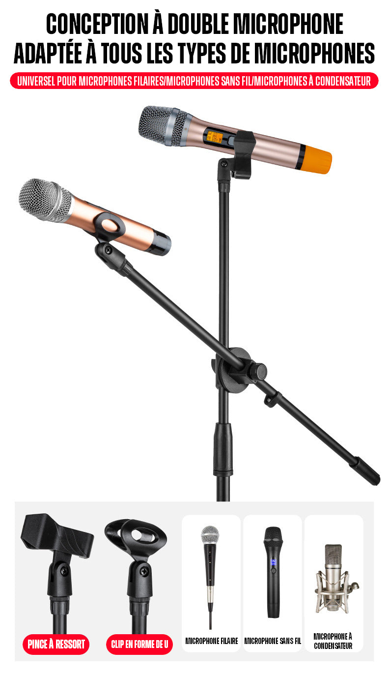 Trépied Support de Micro Boom – Réglable, Pliable & Ultra Stable