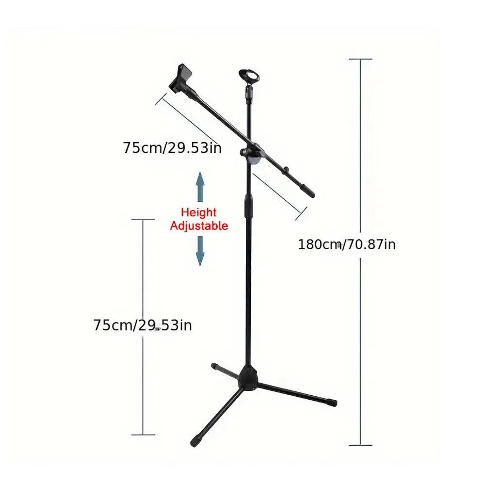 Trépied Support de Micro Boom – Réglable, Pliable & Ultra Stable